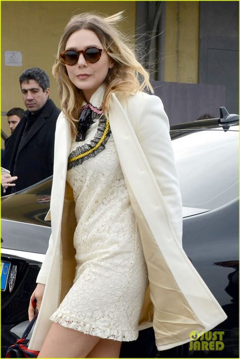 elizabeth olsen gucci|Elizabeth Olsen at Gucci Fashion Show in Milan .